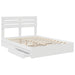 Pat cu storage cu headboard Alb 160 x 200 cm Lemn compozit - WALTI WALTI