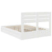 Pat cu storage cu headboard Alb 160 x 200 cm Lemn compozit - WALTI WALTI