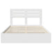 Pat cu storage cu headboard Alb 160 x 200 cm Lemn compozit - WALTI WALTI