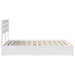 Pat cu storage cu headboard Alb 160 x 200 cm Lemn compozit - WALTI WALTI