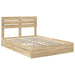 Pat cu storage Stejar Sonoma 160 x 200 cm Lemn compozit - WALTI WALTI
