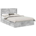 Pat cu storage Gri din beton 150 x 200 cm Lemn compozit - WALTI WALTI