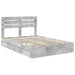 Pat cu storage Gri din beton 150 x 200 cm Lemn compozit - WALTI WALTI