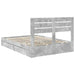 Pat cu storage Gri din beton 150 x 200 cm Lemn compozit - WALTI WALTI