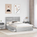 Pat cu storage cu sertar Gri Sonoma 140 x 200 cm Lemn compozit - WALTI WALTI