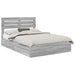 Pat cu storage cu sertar Gri Sonoma 140 x 200 cm Lemn compozit - WALTI WALTI