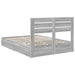 Pat cu storage cu sertar Gri Sonoma 140 x 200 cm Lemn compozit - WALTI WALTI