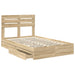 Pat cu storage Stejar Sonoma 135 x 190 cm Lemn compozit - WALTI WALTI