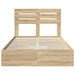 Pat cu storage Stejar Sonoma 135 x 190 cm Lemn compozit - WALTI WALTI
