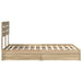 Pat cu storage Stejar Sonoma 135 x 190 cm Lemn compozit - WALTI WALTI