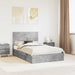 Pat cu storage Gri din beton 135 x 190 cm Lemn compozit - WALTI WALTI