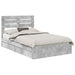 Pat cu storage Gri din beton 135 x 190 cm Lemn compozit - WALTI WALTI