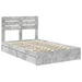 Pat cu storage Gri din beton 135 x 190 cm Lemn compozit - WALTI WALTI