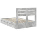 Pat cu storage Gri din beton 135 x 190 cm Lemn compozit - WALTI WALTI