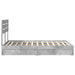 Pat cu storage Gri din beton 135 x 190 cm Lemn compozit - WALTI WALTI