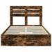Pat cu storage Stejar fumuriu 135 x 190 cm Lemn compozit - WALTI WALTI