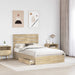 Pat cu storage Stejar Sonoma 120 x 200 cm Lemn compozit - WALTI WALTI