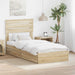 Pat cu storage Stejar Sonoma 90 x 200 cm Lemn compozit - WALTI WALTI