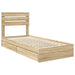 Pat cu storage Stejar Sonoma 90 x 200 cm Lemn compozit - WALTI WALTI