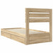 Pat cu storage Stejar Sonoma 90 x 200 cm Lemn compozit - WALTI WALTI