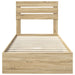Pat cu storage Stejar Sonoma 90 x 200 cm Lemn compozit - WALTI WALTI