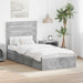 Pat cu storage Gri din beton 90 x 190 cm Lemn compozit - WALTI WALTI