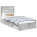 Pat cu storage Gri din beton 90 x 190 cm Lemn compozit - WALTI WALTI