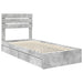 Pat cu storage Gri din beton 90 x 190 cm Lemn compozit - WALTI WALTI