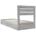 Pat cu storage cu sertar Gri Sonoma 90 x 190 cm Lemn compozit - WALTI WALTI