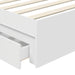 Pat cu storage cu headboard Alb 75 x 190 cm Lemn compozit - WALTI WALTI