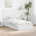 Pat cu storage cu headboard Alb 75 x 190 cm Lemn compozit - WALTI WALTI