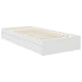 Pat cu storage cu headboard Alb 75 x 190 cm Lemn compozit - WALTI WALTI