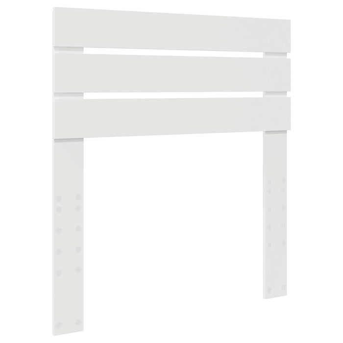Pat cu storage cu headboard Alb 75 x 190 cm Lemn compozit - WALTI WALTI