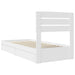 Pat cu storage cu headboard Alb 75 x 190 cm Lemn compozit - WALTI WALTI