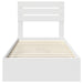 Pat cu storage cu headboard Alb 75 x 190 cm Lemn compozit - WALTI WALTI