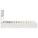 Pat cu storage cu headboard Alb 75 x 190 cm Lemn compozit - WALTI WALTI