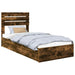 Pat cu storage Stejar fumuriu 75 x 190 cm Lemn compozit - WALTI WALTI