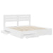 Cadru de pat cu sertar cu headboard cu depozitare Lemn compozit - WALTI WALTI