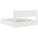 Cadru de pat cu sertar cu headboard cu depozitare Lemn compozit - WALTI WALTI