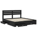 Cadru de pat cu sertar cu headboard cu depozitare Lemn compozit - WALTI WALTI