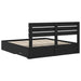 Cadru de pat cu sertar cu headboard cu depozitare Lemn compozit - WALTI WALTI