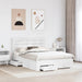 Cadru de pat cu sertar cu headboard cu depozitare Lemn compozit - WALTI WALTI