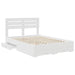 Cadru de pat cu sertar cu headboard cu depozitare Lemn compozit - WALTI WALTI