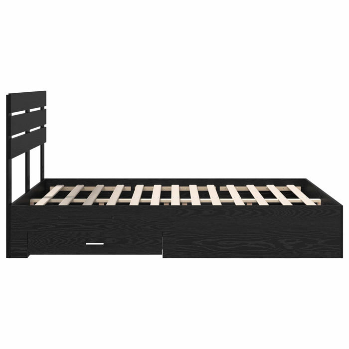 Cadru de pat cu sertar cu headboard cu depozitare Lemn compozit - WALTI WALTI