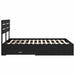 Cadru de pat cu sertar cu headboard cu depozitare Lemn compozit - WALTI WALTI