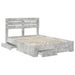 Cadru de pat cu sertar cu headboard cu depozitare Lemn compozit - WALTI WALTI