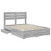 Cadru de pat cu sertar cu headboard cu depozitare Lemn compozit - WALTI WALTI