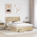 Cadru de pat cu sertar cu headboard cu depozitare Lemn compozit - WALTI WALTI