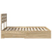 Cadru de pat cu sertar cu headboard cu depozitare Lemn compozit - WALTI WALTI