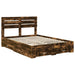 Cadru de pat cu sertar cu headboard cu depozitare Lemn compozit - WALTI WALTI